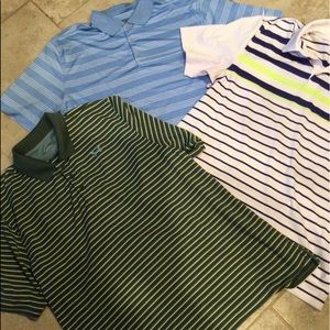 3 MENS GOLF SHIRTS BY UNDER ARMOUR,NIKE, Size XL